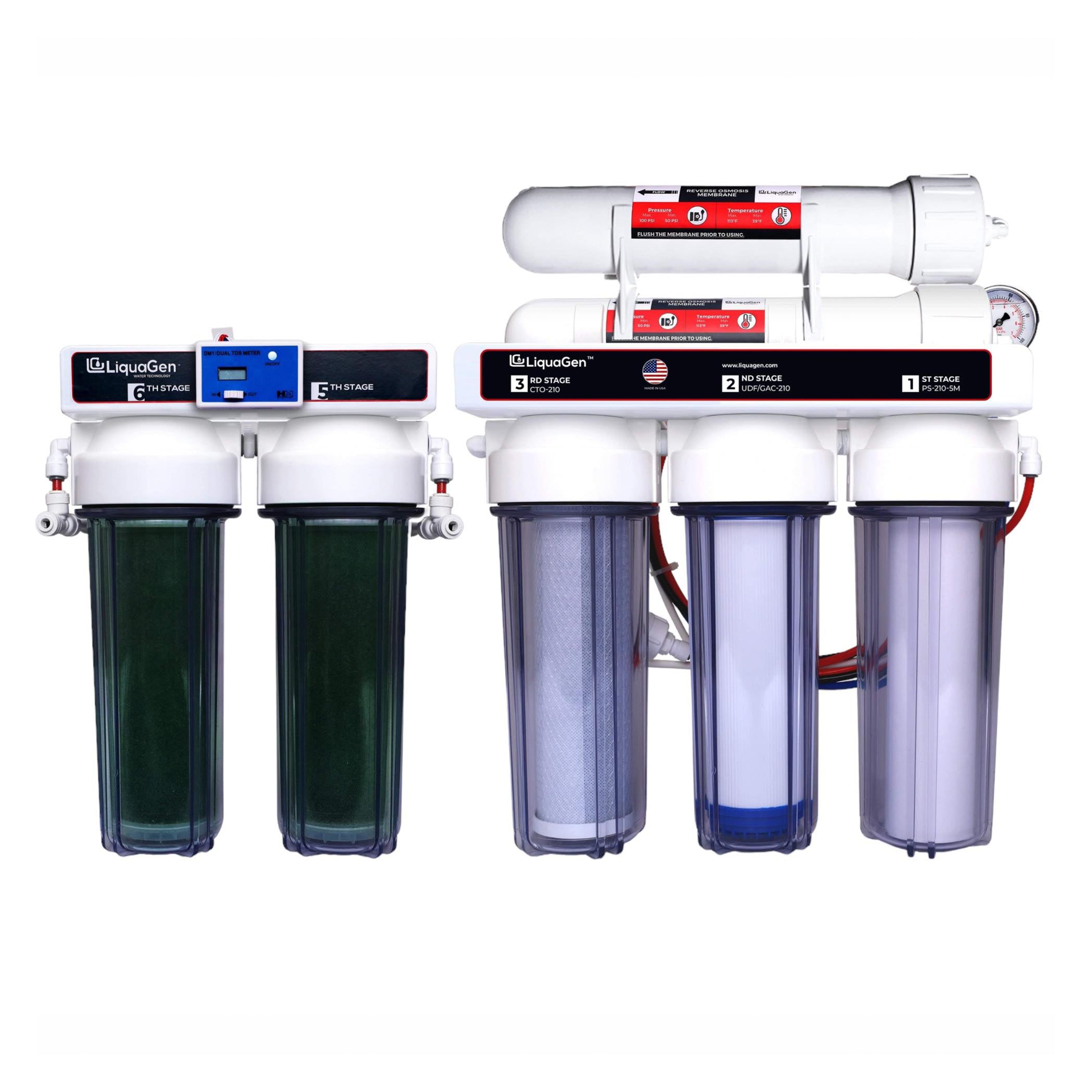 LiquaGen 6 Stage Heavy Duty 200 GPD Water Saver